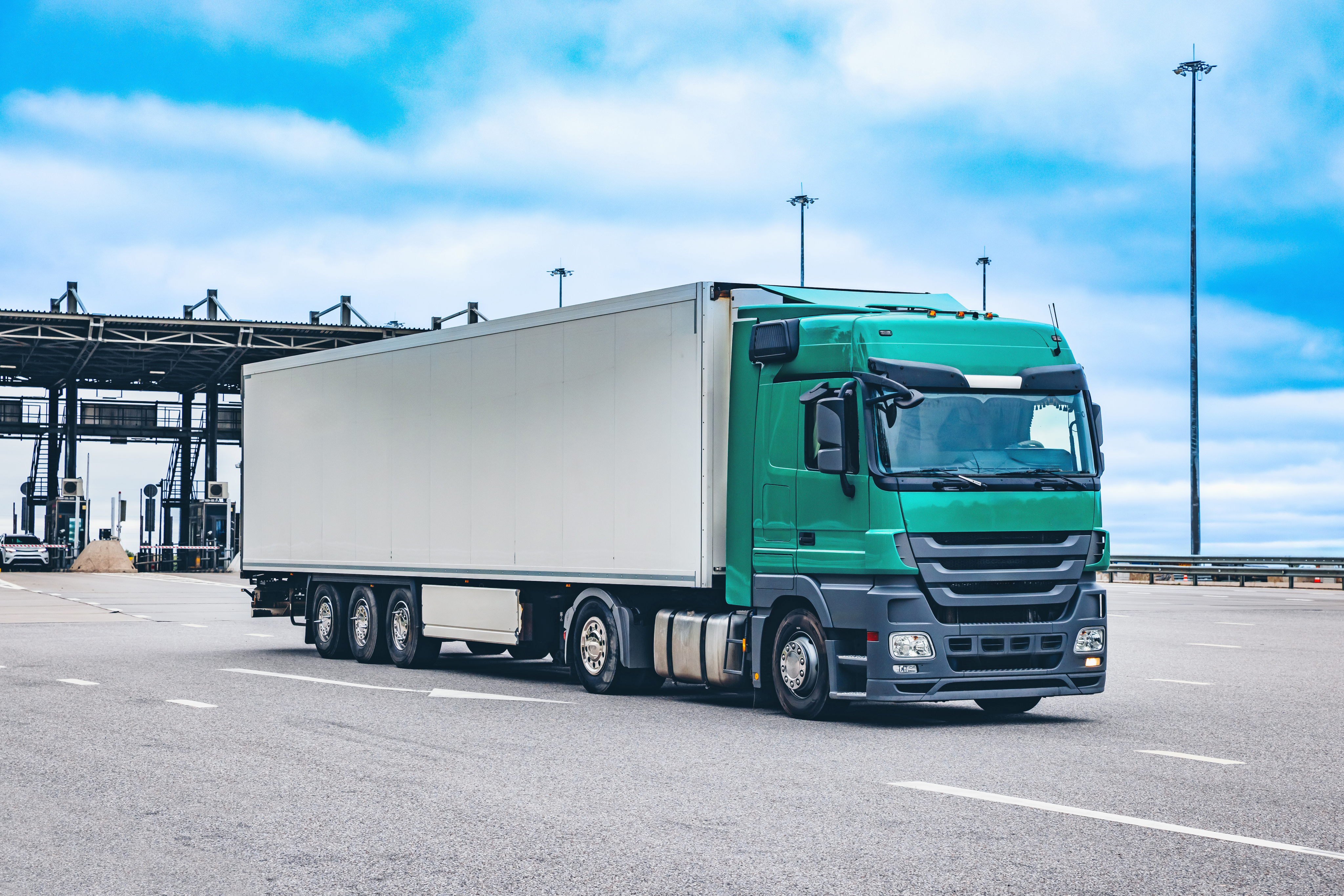 Road freight - trucks at loading dock