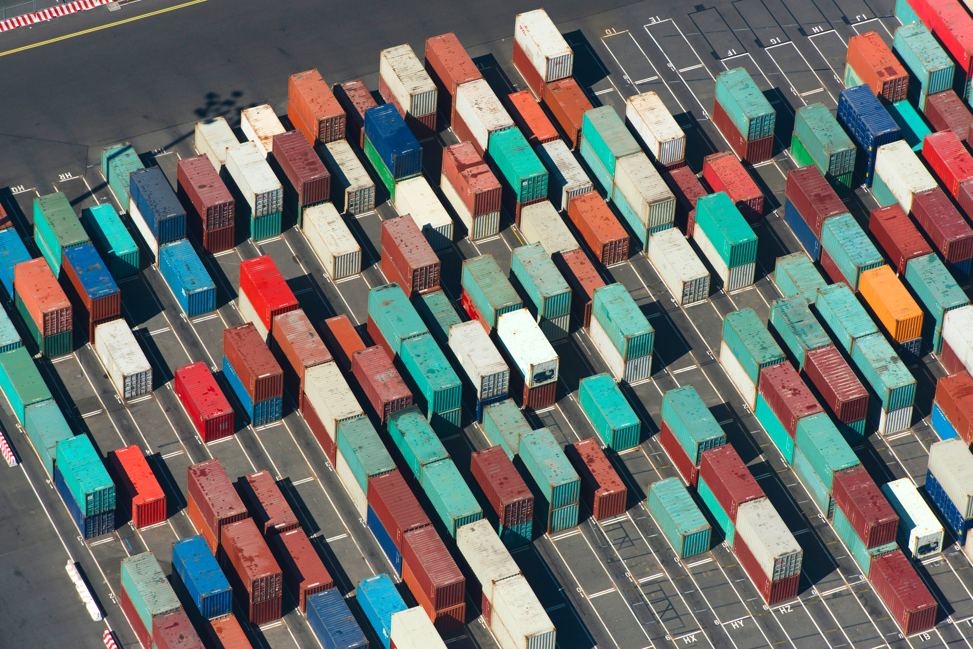 Sea freight - shipping containers at port